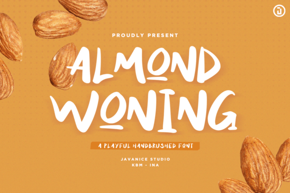 Almond Woning Font for Handmade Creations