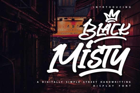 Black Misty: A Calligraphic Display Font for Editorial Elegance