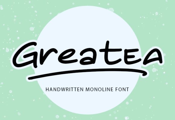 Greatea: A Handwritten Font for Editorial Design