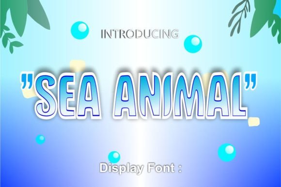 Sea Animal Font for Campaign Creatives