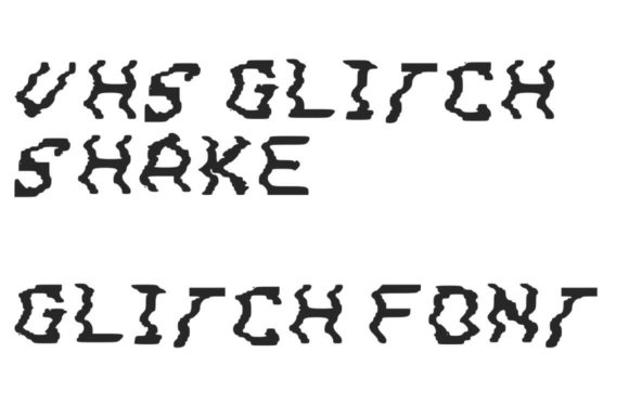 VHS Glitch 3 Shake Font for Creative Projects