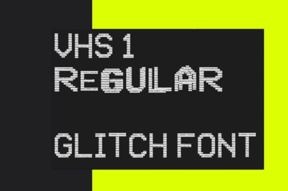 VHS Glitch Font for Modern Editorial Design